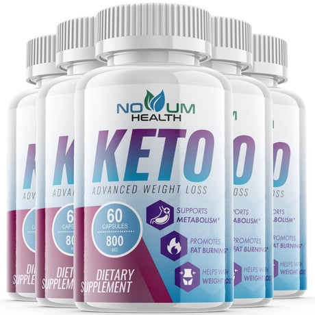 (5 Pack) Novum Health Keto Pills - - Supplement for Weight Loss - Energy & Focus Boosting- Appetite Control & Suppressants