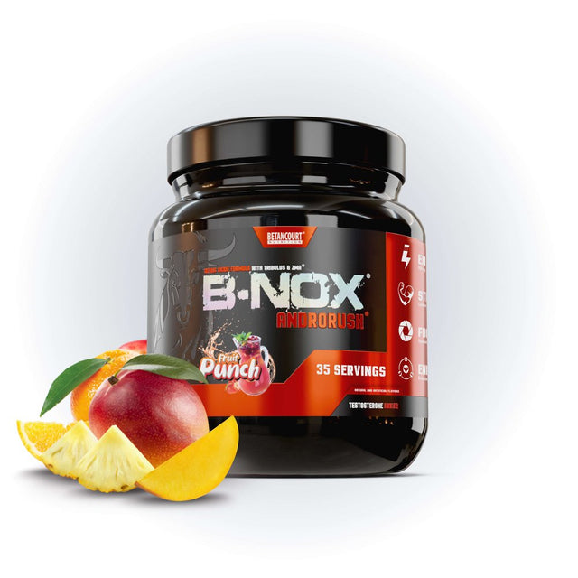 BNOX Androrush Preworkout Nitric Oxide Testosterone Blend Fruit Punch (1.4 Lbs./35 Servings)