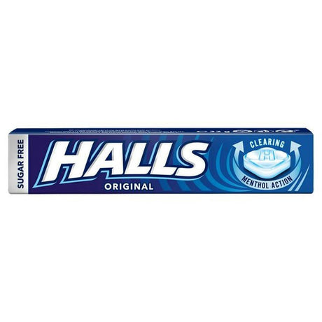 Halls Mentholyptus Original Sugar Free - 32G - Free Shipping - British Version NOT American Variety - Imported by Sentogo - Pack of 4 (32G X 4) - Fewer Ingredients - Fewer Worries