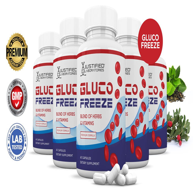 (5 Pack) Glucofreeze Premium Formula 688MG 300 Capsules