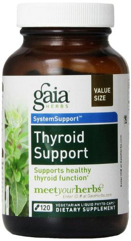 Gaia Herbs Thyroid Support Liquid Phyto-Capsules, 120 Count