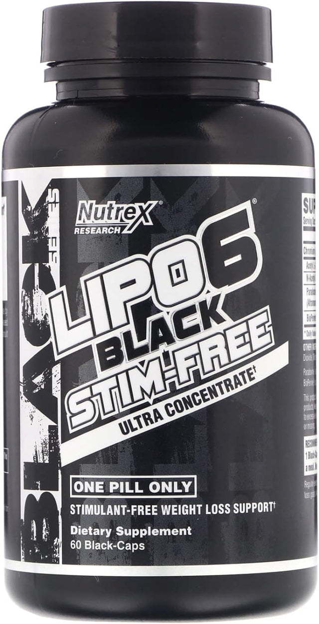 Weight Loss Pills for Women and Men | Nutrex Lipo-6 Non Stimulant Fat Burner, Appetite Suppressant and Metabolism Booster for Weight Loss Supplement | 60 Caffeine Free Diet Pills