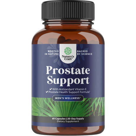 Herbal Prostate Health Supplements for Men - Advanced Prostate Supplements for Men with Beta Sitosterol Selenium Pygeum and Saw Palmetto for Men Prostate Support and Frequent Urination - 60 Capsules