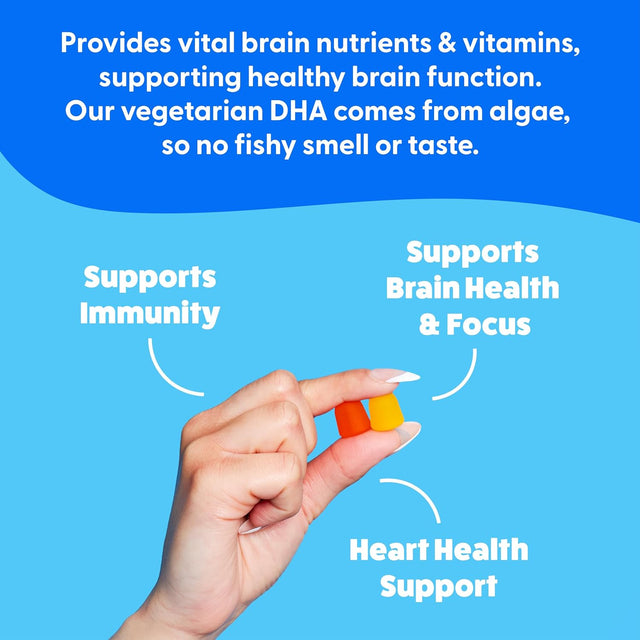 DHA & Omega Gummies for Adults by Feel Great Vitamin Co. | Vegetarian | Vitamin C, Chia, and Omega 3 6 9, Supports Brain, Immune, Prenatal Functions, (60 Count)