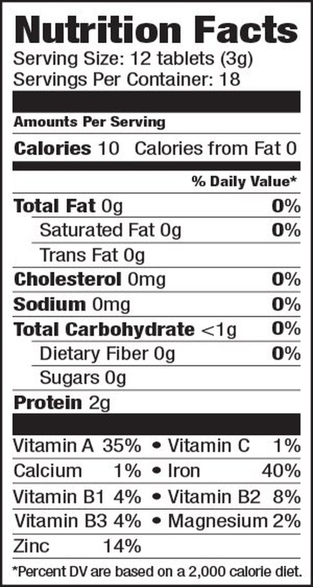 Sunfood Superfoods Chlorella Tablets, 2.0 Oz