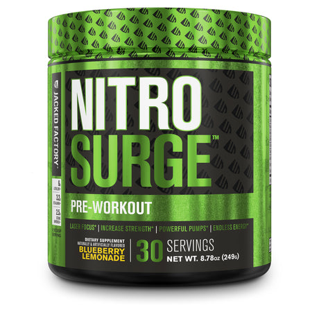 Nitrosurge Pre Workout Powder - 30 Servings, Blueberry Lemonade