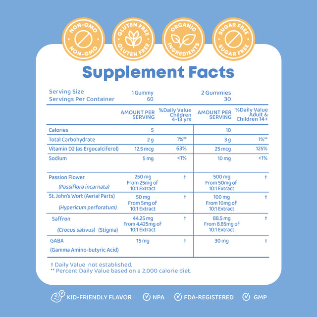 Joyspring Saffron Gummies for Kids Mood Supplement Support