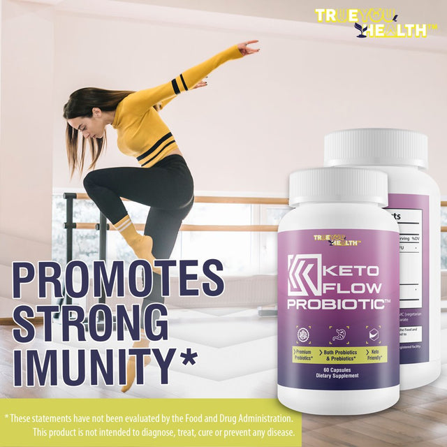 KETO FLOW PROBIOTIC - Premium Probiotics & Prebiotics - Keto Friendly Probiotic Formula - 40 Billion CFU - Promote Healthy Gut Biome - Immune Support & Digestive Support - Aid Energy & Bloating Relief