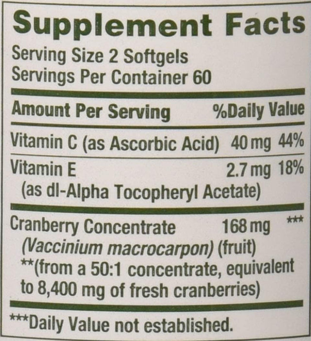 Nature'S Bounty 4200Mg W/ Vitamin C Treat Urinary Health, Cranberry, 120Ct, 4-Pack