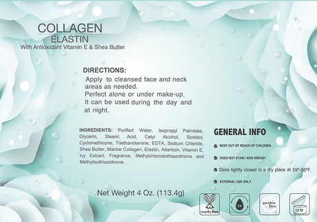 Lawrens Collagen Elastin Cream - 4 Oz