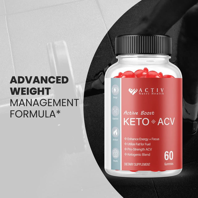 (2 Pack) Activ Active Boost Keto ACV Gummies - Supplement for Weight Loss - Energy & Focus Boosting Dietary Supplements for Weight Management & Metabolism - Fat Burn - 120 Gummies