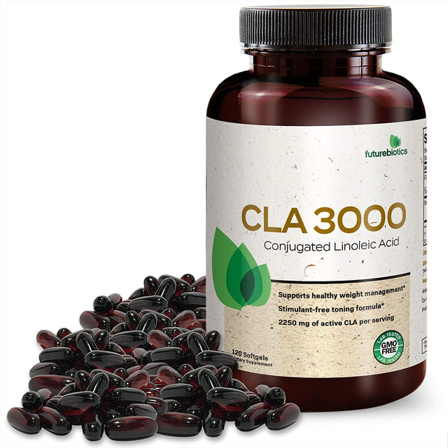 Futurebiotics CLA 3000 Extra High Potency - Non-Stimulating Conjugated Linoleic Acid, Non GMO, 120 Softgels