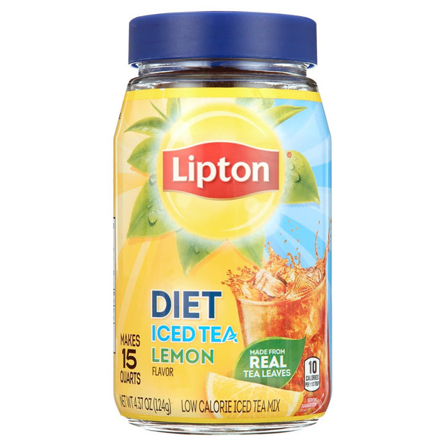 Lipton Diet Iced Tea Mix Black Tea, Caffeinated, Makes 15 Quarts