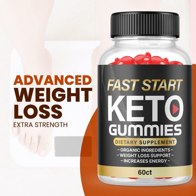 (3 Pack) Fast Start Keto ACV Gummies - Supplement for Weight Loss - Energy & Focus Boosting Dietary Supplements for Weight Management & Metabolism - Fat Burn - 180 Gummies