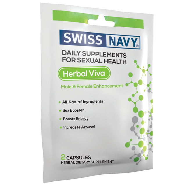 Swiss Navy Herbal Viva 2Ct Packet - 24Ct Display Box