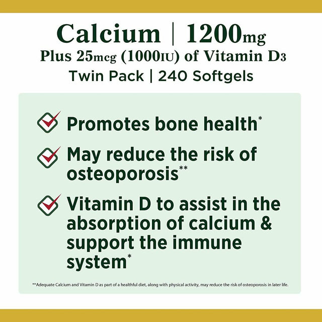 2 Pack - Calcium 1200Mg + D Softgels 120 Ea