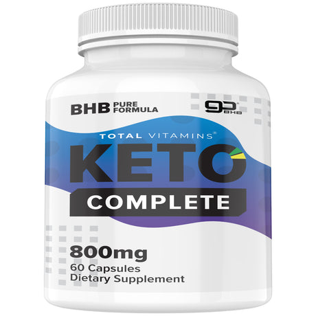 Keto Complete Diet Pills 800Mg BHB Exogenous Ketones 360 Fat Burner Weight Loss - 60 Capsules