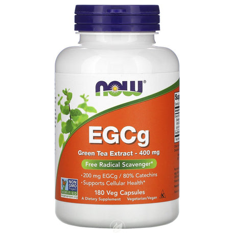 Now Foods Egcg Green Tea Extract 400 Mg - 180 Vcaps, Pack of 2