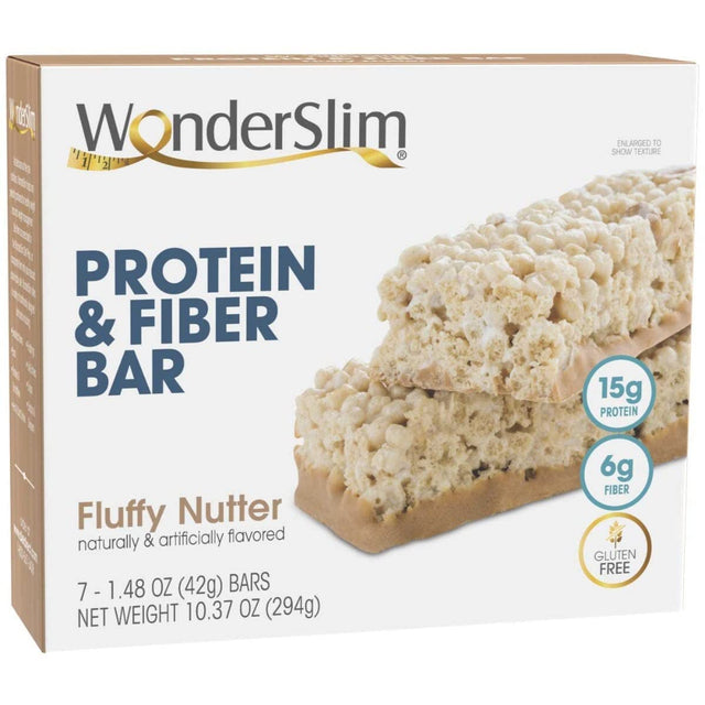 Wonderslim Protein and Fiber Bar Bundle, Fluffy Salted Toffee Pretzel & Fluffy Nutter