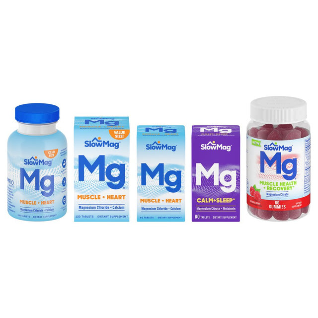 Slowmag® Mg Muscle + Heart Magnesium Chloride Supplement Tablets with Calcium 60Ct