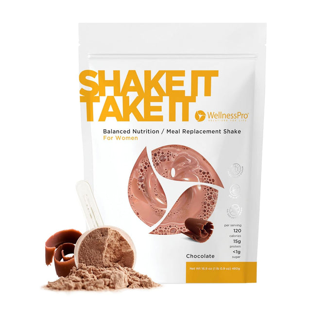 Womens Meal Replacement Shake - 15 Servings, 15G Protein, Chocolate Flavor, Shake & Smoothie Powder with Vitamins & Minerals for Women, Keto Friendly, Gluten Free