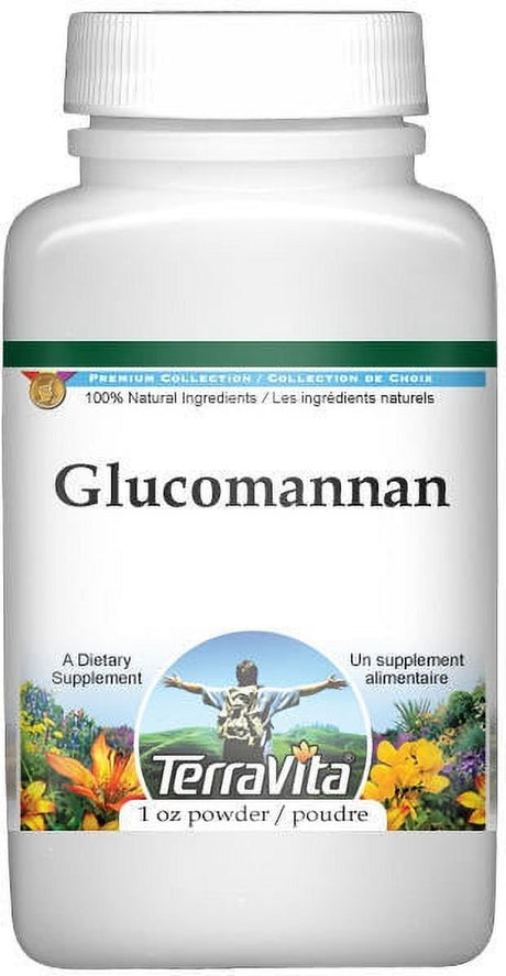 Terravita Glucomannan (Konjac Root) Powder, (1 Oz, 1-Pack, Zin: 511309)