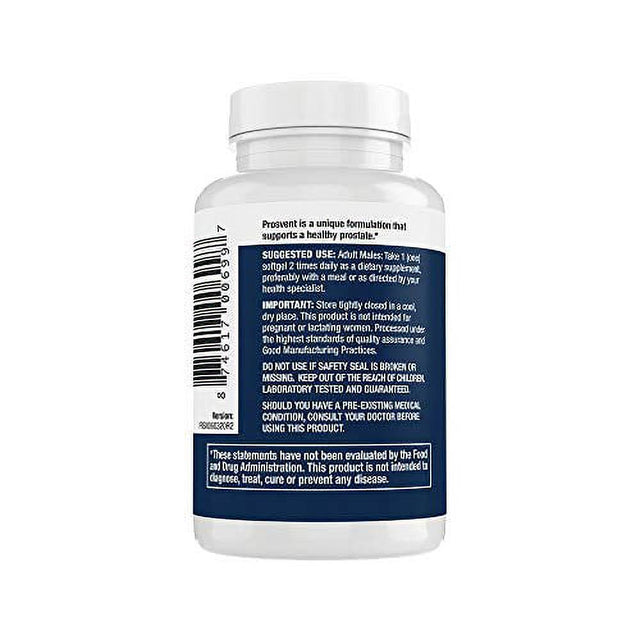 Prosvent Prostate Supplement for Men with Clinically Effective Beta Sitosterol, as Well as Saw Palmetto, Vitamin D & Zinc. Premium Prostate Support-Reduce Frequency & Urgency of Urination (6