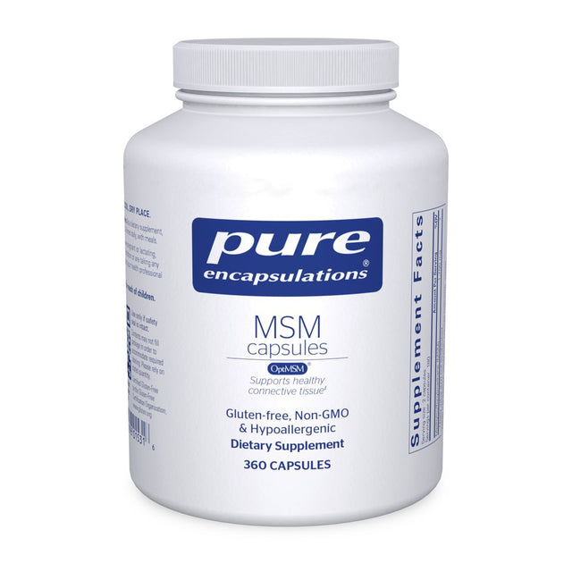 Pure Encapsulations MSM Capsules | Sulfur Supplement to Support Joints, Immune System, Connective Tissue, and Respiratory Health* | 360 Capsules