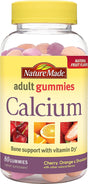 Nature Made Calcium W. D3 Adult Gummies (500 Mg of Calcium & 700 IU of Vitamin D per Serving) 80 Ct