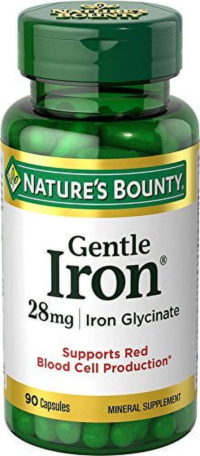 Nature'S Bounty Gentle Iron 28 Mg Capsules 90 Each