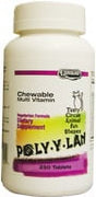 Landau Kosher Poly-Y-Lan Multi Vitamin Chewable Circus Shape for Children Iron Free - 250 Tablets