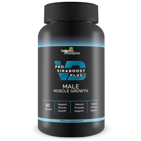 Pro VB Viraboost plus - Male Prostate Support Supplement - Zinc & Vitamin D Formula - Promote Energy & Endurance - Support Healthy Circulation & Fluid Balance - Prostate Supplements for Men