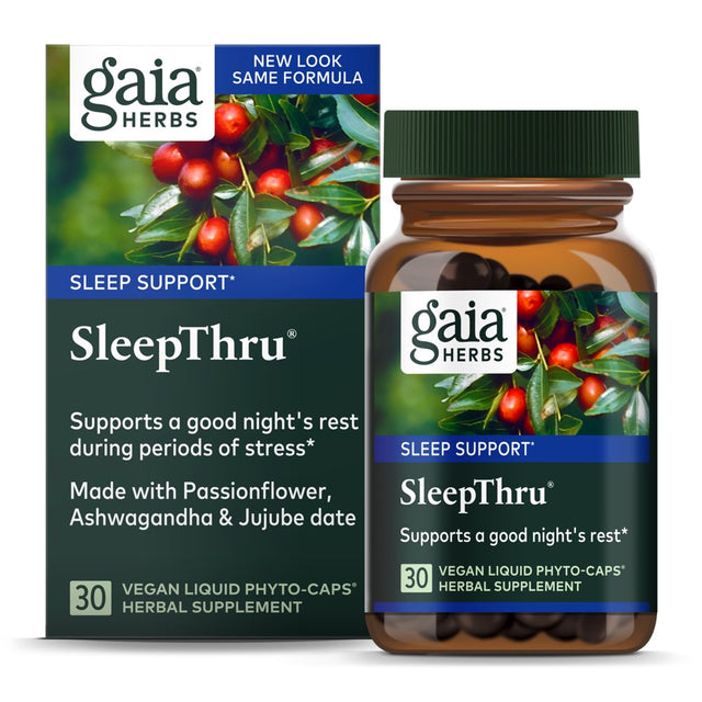 Gaia Herbs Sleepthru - 30 Vegan Liquid Phyto-Caps (15-Day Supply)