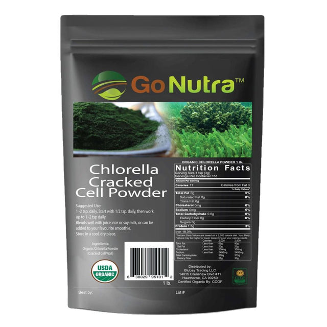 Chlorella Cracked Cell Organic 1 Lb