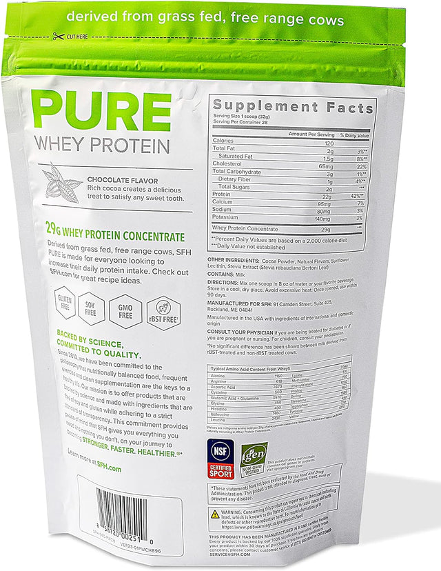 SFH Health & Wellness Bundle Pure Whey Chocolate Protein Powder and Super Omega 3 Fish Oil