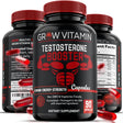 Grow Vitamin Testosterone Booster for Men - Men'S Test Boost Supplement for Energy, Stamina, Endurance - Natural Male Enhancement Pills with Saw Palmetto - Usa-Made, Non-Gmo Supplements - 90 Capsules