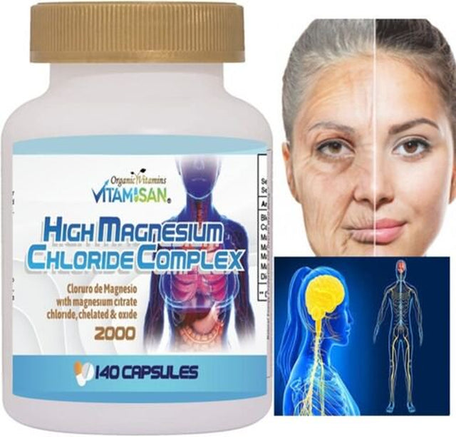 HIGH Cloruro De Magnesium Magnesium Chloride High Absorption 140 Capsules