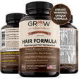 Grow Vitamin All in One Hair Vitamins for Men & Women - Advanced Hair Formula Includes Biotin, Saw Palmetto, DHT Blocker & Trace Minerals - Hair Supplement for Hair, Skin & Nails - 90 Veg Capsules