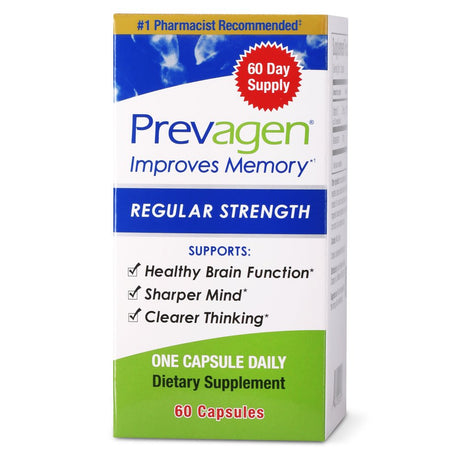 Prevagen Improves Memory - Regular Strength 10Mg, 60 Capsules with Apoaequorin & Vitamin D Brain Supplement for Better Brain Health