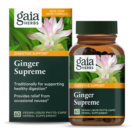 Gaia Herbs Ginger Supreme, 60 Vegan Liquid Phyto-Caps (60-Day Supply)