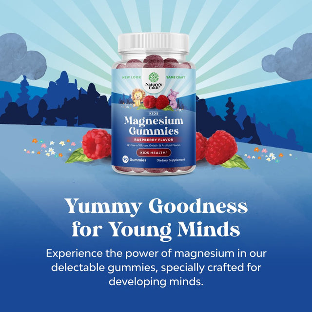 Relaxing Calm Magnesium Gummies for Kids - Delicious Kids Magnesium Gummies for Nerve Bone & Muscle Health - Gelatin & Gluten Free Calm Gummies for Kids Wellness with 85Mg Elemental Magnesium Citrate