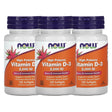 NOW Foods Now Foods Vitamin D-3, 50 Mcg (2,000 IU), 120 Softgels, 3 Pack