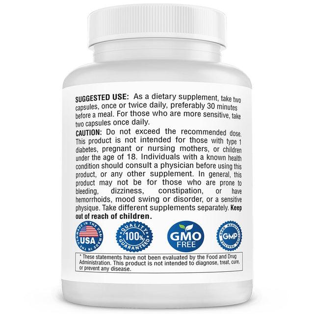 Longevity Glucose Formula - Supports Glucose Metabolism. - Berberine, Bitter Melon, Cinnamon and More.