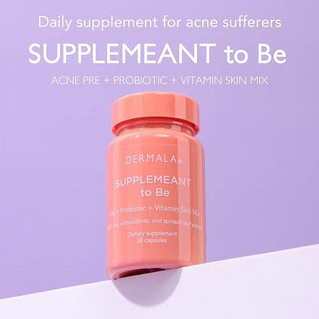 Dermala #FOBO SUPPLEMEANT to Be Acne Supplement | All Natural Daily Prebiotics Probiotics Vitamins Skin Mix with Zinc | Improve Clear Blemish-Free Radiant Skin through Balancing Gut Health