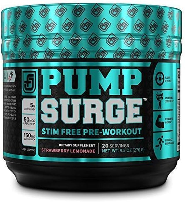 Jacked Factory PUMPSURGE Caffeine Free Pre Workout Supplement, EAA Surge Premium EAA Amino Acids Supplement, Authentic ISO 100% Grass Fed Muscle Building Whey Protein Isolate Powder