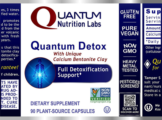 Quantum Detox - Promotes Whole Body Detox Cleanse - Liver and Colon Cleanse Supplement - Vegan, Gluten-Free, Non-Gmo - 90 Capsules