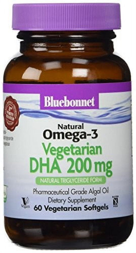 Bluebonnet Natural Omega-3 Vegetarian DHA 200Mg, 60Ct