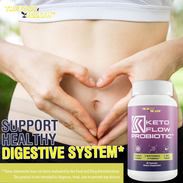 KETO FLOW PROBIOTIC - Premium Probiotics & Prebiotics - Keto Friendly Probiotic Formula - 40 Billion CFU - Promote Healthy Gut Biome - Immune Support & Digestive Support - Aid Energy & Bloating Relief