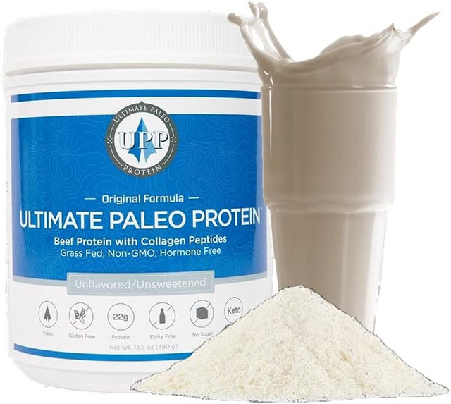 (Unflavored, 15 Servings - Premium Grass Fed Beef Protein, Non-Gmo, Paleo Friendly, Gluten Free, Dairy Free, Keto Friendly, No Artificial Sweeteners or Preservatives