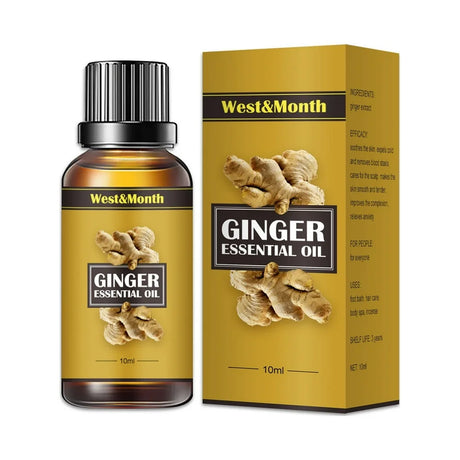 Slimming Ginger Oil Belly Ginger Oil Ginger Oil Belly Button Slimming Stomach Massage Oil-Cellulite Massage Oil Ginger Massage Oil 10Ml, Essential Oil for Skin